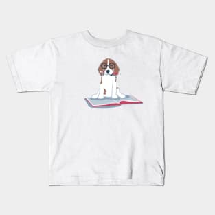 Life is better with books and a friend // spot illustration 01 // blue and red Kids T-Shirt